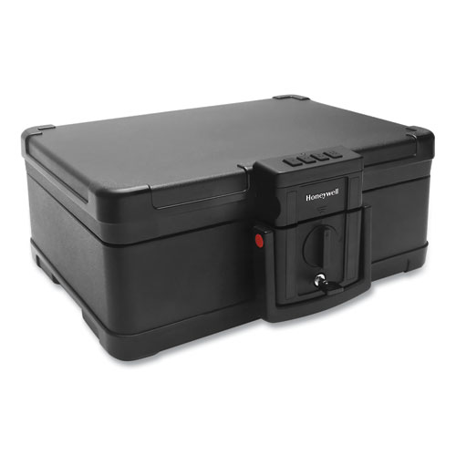 Picture of Fire and Waterproof Safe with Touchpad Lock, 15.9 x 13.1 x 6.7, 0.24 cu ft, Black