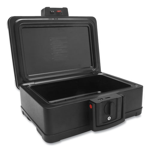 Picture of Fire and Waterproof Safe with Touchpad Lock, 15.9 x 13.1 x 6.7, 0.24 cu ft, Black