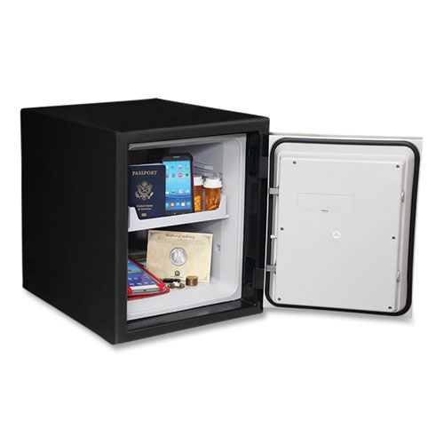 Picture of Digital Security Steel Fire and Waterproof Safe with Keypad and Key Lock, 14.6 x 20.2 x 17.7, 0.9 cu ft, Black