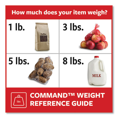 Picture of General Purpose Wire Hooks, Medium, Metal, White, 2 lb Capacity, 13 Hooks and 16 Strips/Pack