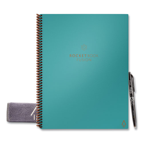 Picture of Fusion Smart Notebook, Seven Assorted Page Formats, Teal Cover, (21) 11" x 8.5" Sheets