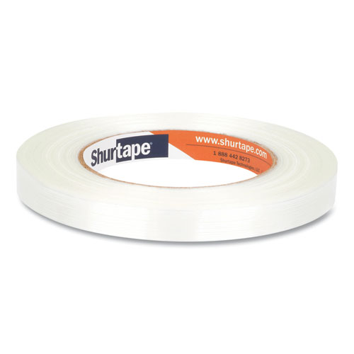 Picture of GS 490 Economy Grade Fiberglass Reinforced Strapping Tape, 0.47" x 60.15 yds, White, 72/Carton
