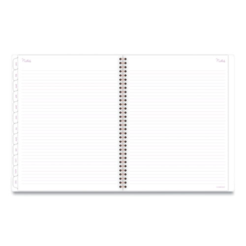 Picture of Mina Weekly/Monthly Planner, Floral Artwork, 11 x 8.5, White/Violet/Peach Cover, 12-Month (Jan to Dec): 2025