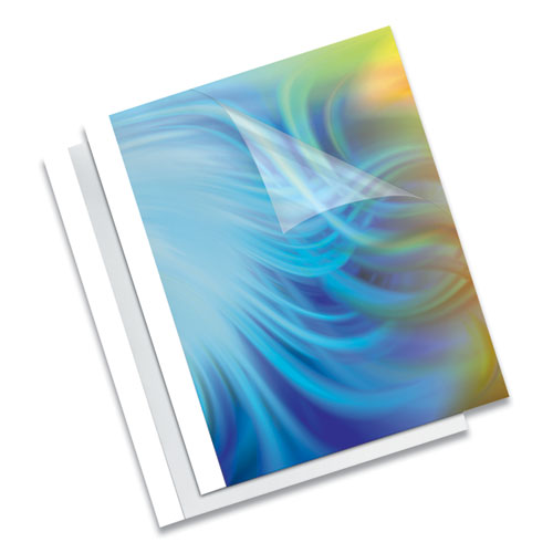 Picture of Thermal Binding System Presentation Covers, Clear, 31 to 60 Sheet Capacity, 11 x 8.5, Unpunched, 10/Pack