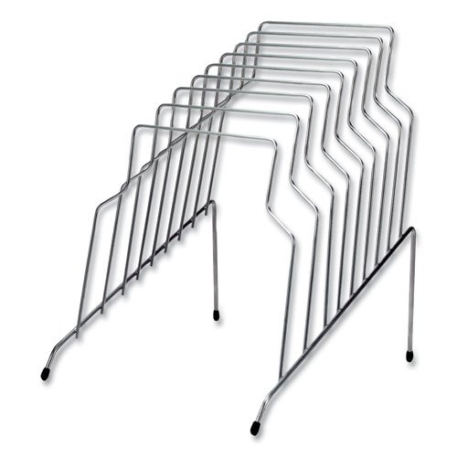 Picture of Wire Step File, 8 Sections, Letter to Legal Size Files, 10.13" x 12.13" x 11.81", Silver