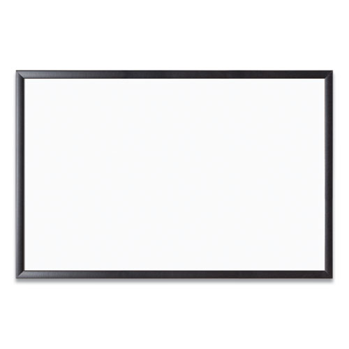 Magnetic+Dry+Erase+Board+with+Wood+Frame%2C+35+x+23%2C+White+Surface%2C+Black+Frame