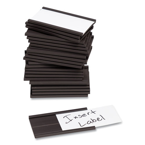 Picture of Magnetic Card Holders, 2 x 1, Black, 25/Pack