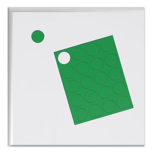 Picture of Heavy-Duty Board Magnets, Circles, Green, 0.75" Diameter, 20/Pack