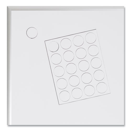 Picture of Heavy-Duty Board Magnets, Circles, White, 0.75" Diameter, 20/Pack