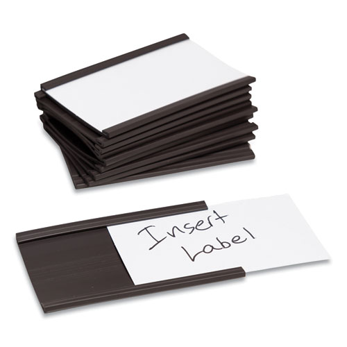 Picture of Magnetic Card Holders, 3 x 1.75, Black, 10/Pack