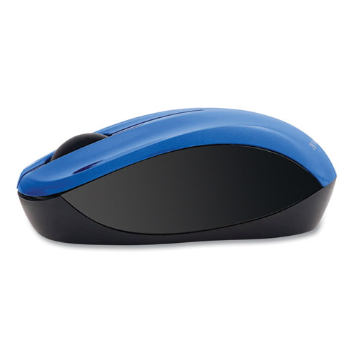 Picture of Silent Wireless Blue LED Mouse, 2.4 GHz Frequency/32.8 ft Wireless Range, Left/Right Hand Use, Blue