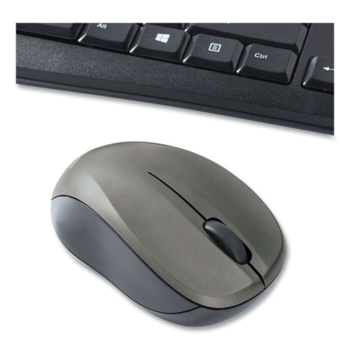 Picture of Silent Wireless Mouse and Keyboard, 2.4 GHz Frequency/32.8 ft Wireless Range, Black