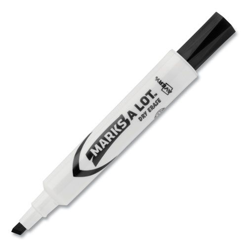 Picture of MARKS A LOT Desk-Style Dry Erase Marker, Broad Chisel Tip, Black, 200/Box (24445)