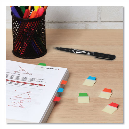 Picture of Ultra Tabs Repositionable Tabs, Mini Tabs: 1" x 1.5", 1/5-Cut, Assorted Colors, 80/Pack