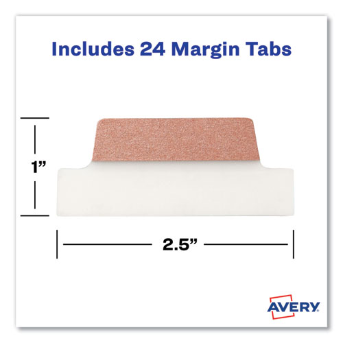 Picture of Ultra Tabs Repositionable Margin Tabs, 1/5-Cut Tabs, Assorted Metallic, 2.5" Wide, 24/Pack