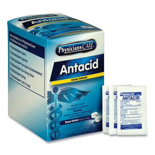 Antacid+Calcium+Carbonate+Medication%2C+Two-Pack%2C+50+Packs%2Fbox