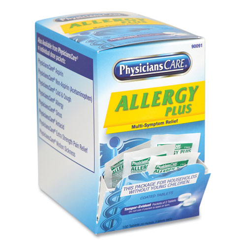 Picture of Allergy Antihistamine Medication, Two-Pack, 50 Packs/Box