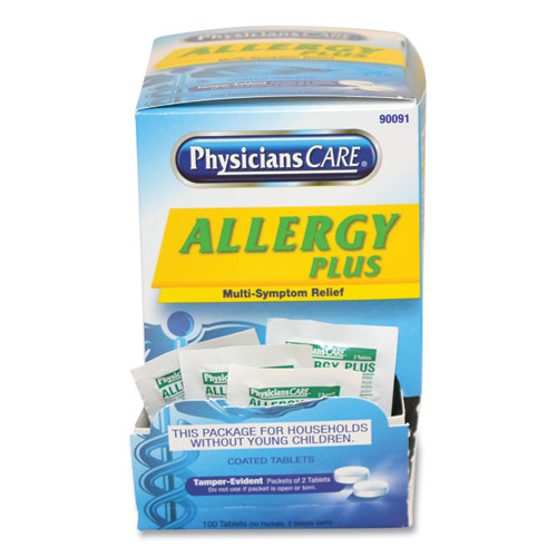 Picture of Allergy Antihistamine Medication, Two-Pack, 50 Packs/Box