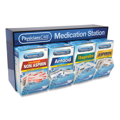 Picture of Medication Station, Aspirin, Ibuprofen, Non Aspirin Pain Reliever, Antacid