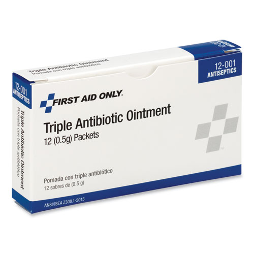 Picture of First Aid Kit Refill Triple Antibiotic Ointment, Packet, 12/Box