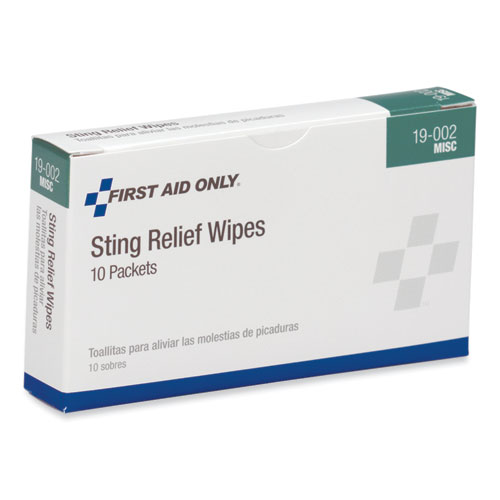 Picture of First Aid Sting Relief Pads, 10/Box