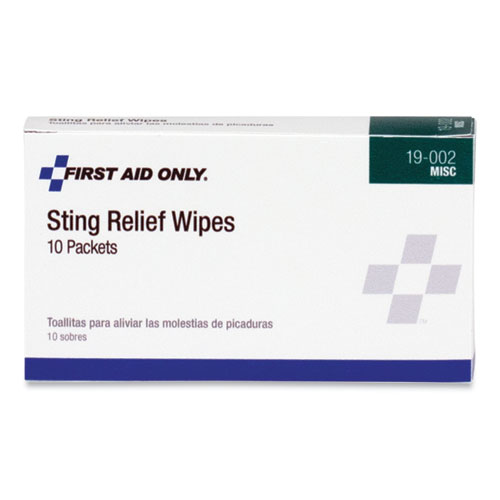 Picture of First Aid Sting Relief Pads, 10/Box
