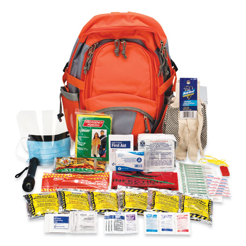 Picture of Emergency Preparedness First Aid Backpack, XL, 63 Pieces, Nylon Fabric
