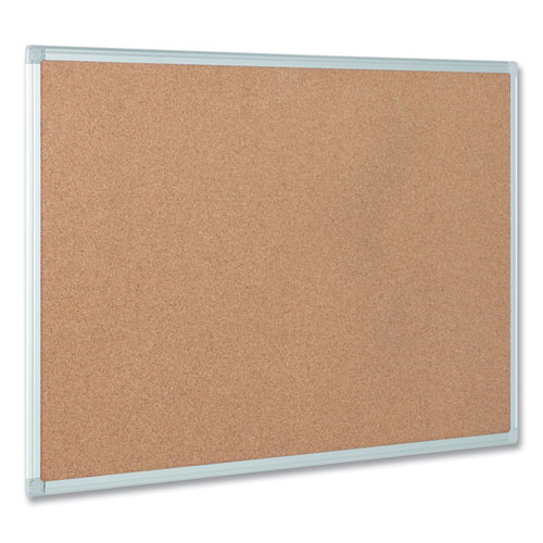 Picture of Earth Cork Board, 24" x 18", Tan Surface, Satin Aluminum Frame