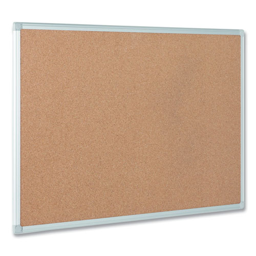 Picture of Earth Cork Board, 72" x 48", Tan Surface, Satin Aluminum Frame