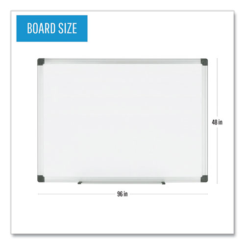 Picture of Porcelain Value Dry Erase Board, 48" x 96", White Surface, Satin Aluminum Frame