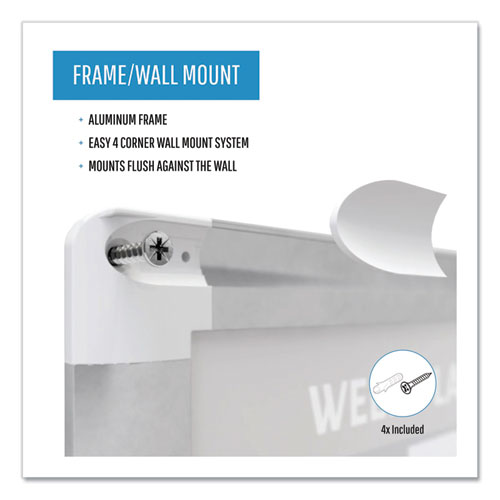 Picture of Magnetic Dry Erase Calendar Board, Monthly Planning/Scheduling, 36" x 24", White Surface, Satin Aluminum Frame