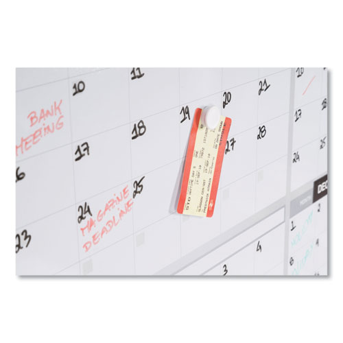 Picture of Magnetic Dry Erase Calendar Board, Four-Month Planning/Scheduling, 48" x 36", White Surface, Satin Aluminum Frame
