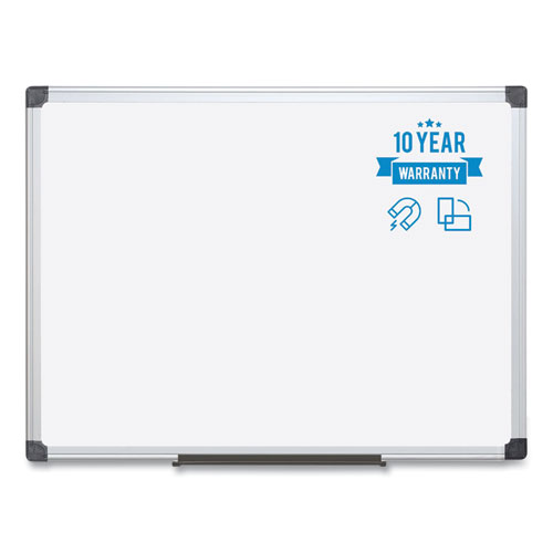 Picture of Value Lacquered Steel Magnetic Dry Erase Board, 18" x 24", White Surface, Satin Aluminum Frame