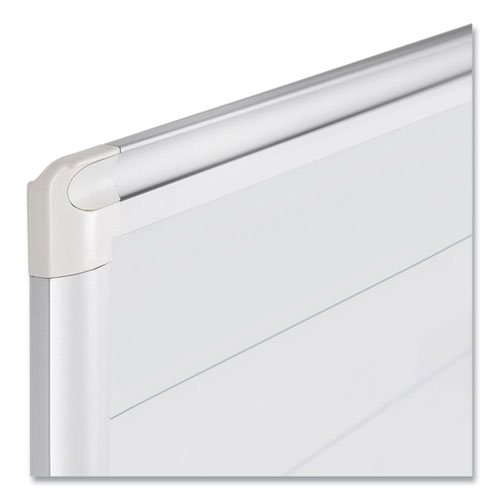 Picture of Ruled Magnetic Steel Dry Erase Planning Board, 48" x 36", White Surface, Satin Aluminum Frame