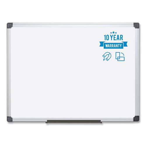 Picture of Value Lacquered Steel Magnetic Dry Erase Board, 96" x 48", White Surface, Satin Aluminum Frame