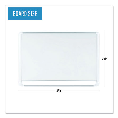 Picture of Gold Ultra Magnetic Dry Erase Boards, 36" x 24", White Surface, White/Natural Aluminum Frame