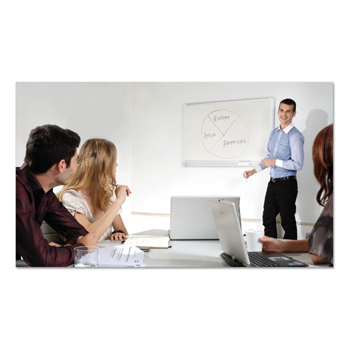 Picture of Gold Ultra Magnetic Dry Erase Boards, 36" x 24", White Surface, White/Natural Aluminum Frame