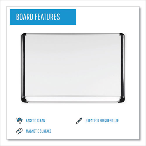 Picture of Gold Ultra Magnetic Dry Erase Boards, 72" x 48", White Surface, Black/Satin Aluminum Frame