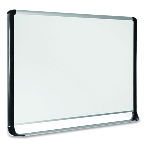 Picture of Gold Ultra Magnetic Dry Erase Boards, 72" x 48", White Surface, Black/Satin Aluminum Frame