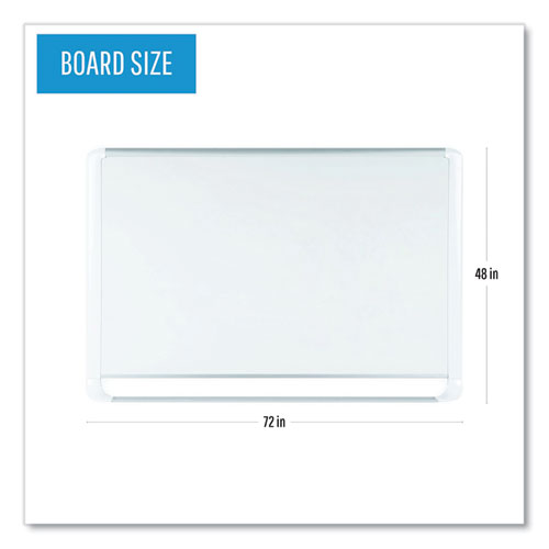 Picture of Gold Ultra Magnetic Dry Erase Boards, 72" x 48", White Surface, White/Natural Aluminum Frame