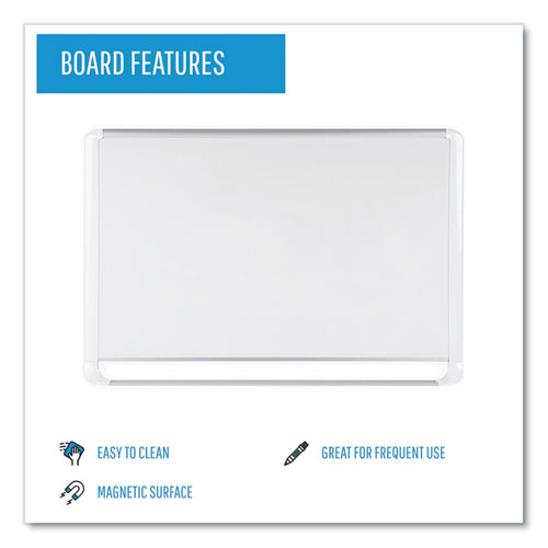 Picture of Gold Ultra Magnetic Dry Erase Boards, 72" x 48", White Surface, White/Natural Aluminum Frame