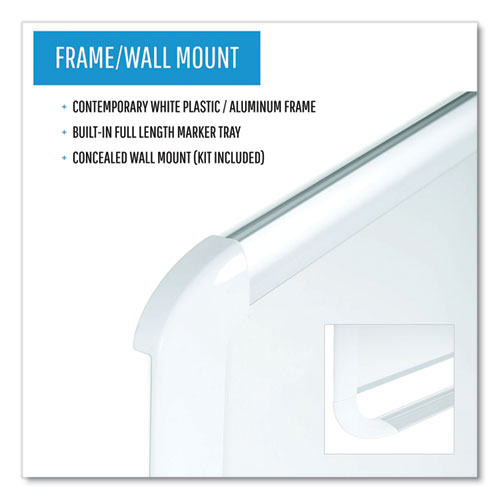 Picture of Gold Ultra Magnetic Dry Erase Boards, 72" x 48", White Surface, White/Natural Aluminum Frame