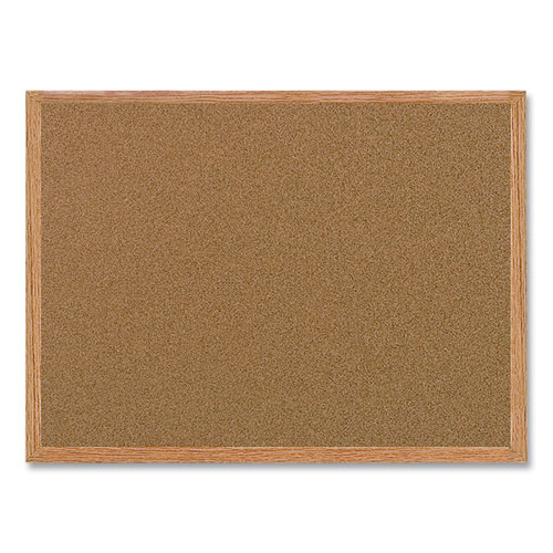 Picture of Value Cork Bulletin Board with Oak Frame, 48 x 72, Natural