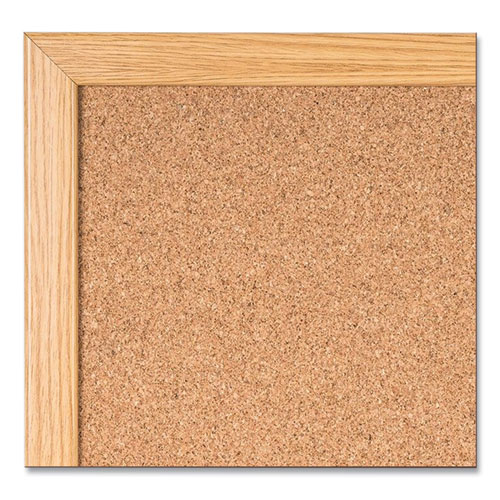 Picture of Value Cork Bulletin Board with Oak Frame, 48 x 72, Natural