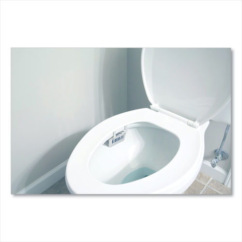 Picture of Non-Para Toilet Bowl Block, Lasts 30 Days, Evergreen Scent, White, 12/Box