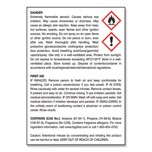 Picture of Metered Concentrated Room Deodorant, Mountain Air Scent, 7 oz Aerosol Spray, 12/Carton