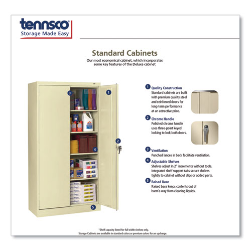 Picture of 72" High Standard Cabinet (Assembled), 30w x 15d x 72h, Putty