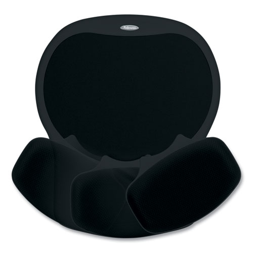 Picture of Easy Glide Gel Mouse Pad with Wrist Rest, 10 x 12, Black