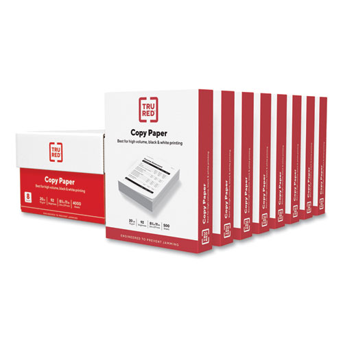 Picture of Copy Paper, 92 Bright, 20 lb Bond Weight, 8.5 x 11, 500 Sheets/Ream, 8 Reams/Carton