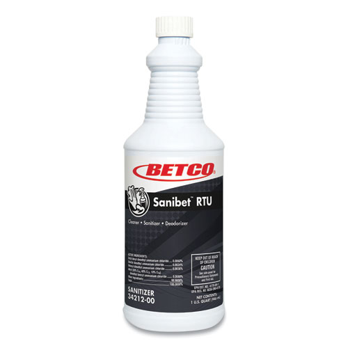Sanibet+Rtu+Sanitizer+And+Surface+Cleaner%2C+Unscented%2C+32+Oz+Bottle